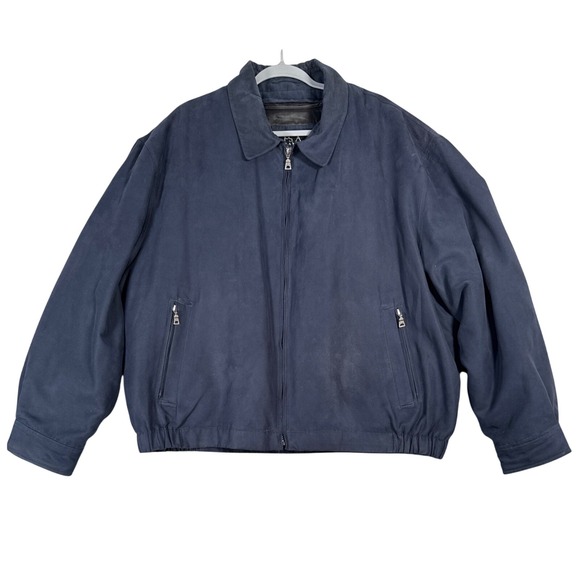 Jos. A. Bank Other - Jos A Bank Mens XXL Bomber Sportcoat Jacket Blue Plaid Removable Lining Outdoor